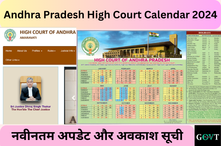 Andhra Pradesh High Court Calendar 2024 अवकाश सूची